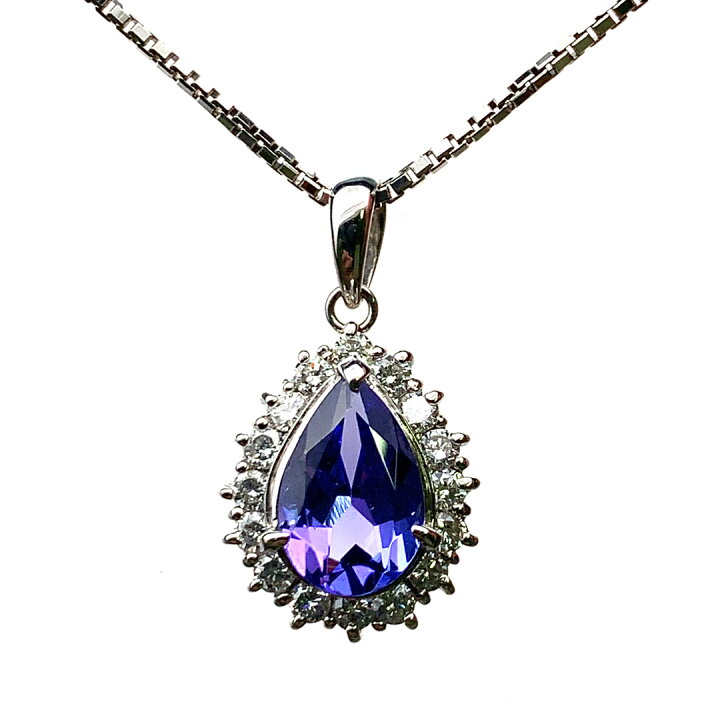楽天市場】1.47ct タンザナイト 0.35ct ダイヤモンド ネックレス 