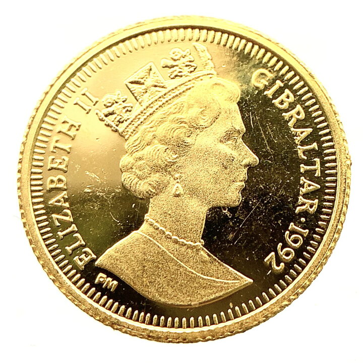 楽天市場】犬金貨 ジブラルタル 1992年 24金 純金 1.2g 1/25オンス 
