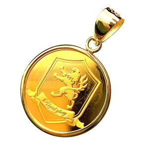 クラウン 金貨 1.6g 純金 K18/24 1/25オンス イエローゴールド ペンダントトップ コレクション Gold