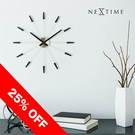 スーパーセール25%OFF【NEXTIME】掛け時計 おしゃれ 壁掛け 時計 静音 掛時計 壁掛け時計 モダン 見やすい 北欧 PLUG INN 58cm ブラック リビング レトロ 2610ZW シンプル ミニマル 贈り物 クール プレゼント 御祝 大きい オフィス 寝室 新居 ギフト