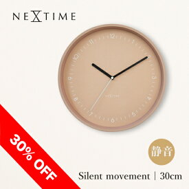 【スーパーセール30%OFF】掛け時計 おしゃれ 北欧 壁掛け時計 静音 30cm かわいい NEXTIME Berlin ローズ ピンク シンプル モノトーン ミニマル リビング 寝室 新居祝い ギフト プレゼント ベルリン 3305RZ贈り物 新居 寝室 時計 壁掛け