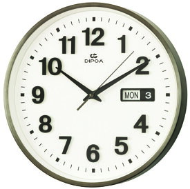 【 DIPOA（ディポア）】掛け時計 おしゃれ カレンダー デイデイト シンプル リビング 欧州 ドイツ 日付 曜日 WF301 静音 直径30cm 壁掛け時計 贈り物 プレゼント 御祝 リビング オフィス 寝室 新居 インテリア ギフト スィープ 壁掛け 時計