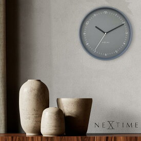 【NEXTIME】 掛け時計 おしゃれ 30cm Berlin gray 3305GS シンプル ミニマル 静音 バーインデックス みやすい 欧州 北欧 一人暮らし オフィス グレー 和室 ベルリン リビング 贈り物 寝室 時計 壁掛け ギフト プレゼント 静か スィープ