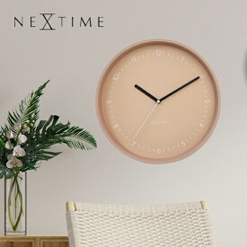 【NEXTIME】 掛け時計 おしゃれ 30cm Berlin rose 3305RZ シンプル ミニマル 静音 バーインデックス みやすい 欧州 北欧 一人暮らし オフィス ローズ ピンク 和室 リビング 贈り物 新居 寝室 時計 壁掛け ギフト プレゼント 静か