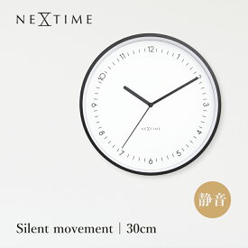【11/16限定★20％OFFクーポン+P10倍】掛け時計 おしゃれ 北欧 壁掛け時計 静音 30cm NEXTIME Berlin ホワイト シンプル モノトーン ミニマル リビング 寝室 新居祝い ギフト プレゼント ベルリン 3305WI 贈り物 新居 寝室 時計 壁掛け