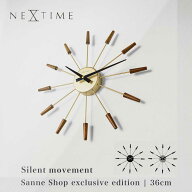 スーパーセール20%OFF【NEXTIME】壁掛け時計 おしゃれ 36cm 掛け時計 時計 壁掛け 木製 掛時計 PLUGINN …