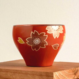 会津塗漆器 　さくら蒔絵カップ