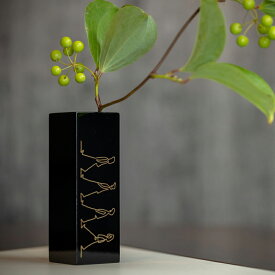 会津塗モダン漆器 一輪挿し・カラトリー入れ 【一筆ストリート】デザイン