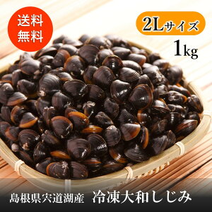 【宍道湖産 大和しじみ(冷凍 2Lサイズ 1kg)】送料無料 産地直送 冷凍クール便 山陰 島根 宍道湖 しじみ お土産 特産品 取り寄せ ギフト