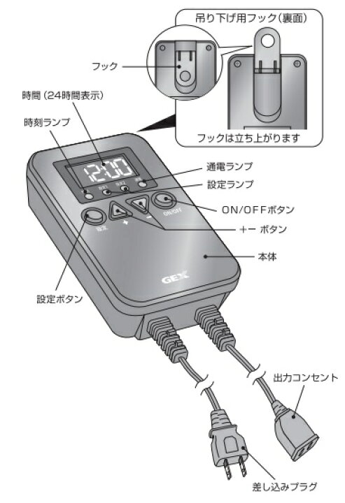 楽天市場 Gex スマートタイム Led照明対応タイマー Sanokan楽天市場店