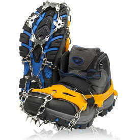 アイゼン スパイク 19本爪 登山 雪山 トレッキング 簡単装着 収納袋付き 男女兼用