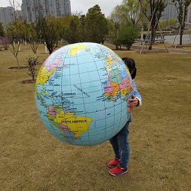 90CM大型インフレータブル地球儀、ビーチボールの子供のおもちゃインフレータブル世界地理グローブマップバルーンおもちゃ