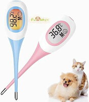 「即納 動画あり」ペット用 電子体温計 デジタル温度計 検温 犬 猫 いぬ ねこ ペット用検温器 先端やわらか仕様で安全 検温しやすい 8秒スピード測定 大画面LCD操作簡単 防水タイプ 測定精度:±0.1℃ 付属カバー付き 電池交換可能