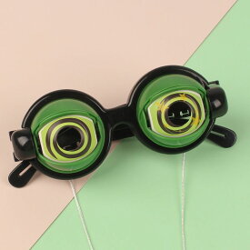 4点セット　4色 目が動く眼鏡 おもしろ 眼鏡 面白 パーティ 仮装 パーティー イベント用 玩具 メガネ クレイジーアイズ めがね