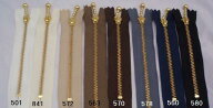 玉付ファスナー8cm/金具ゴールド　【YKK】