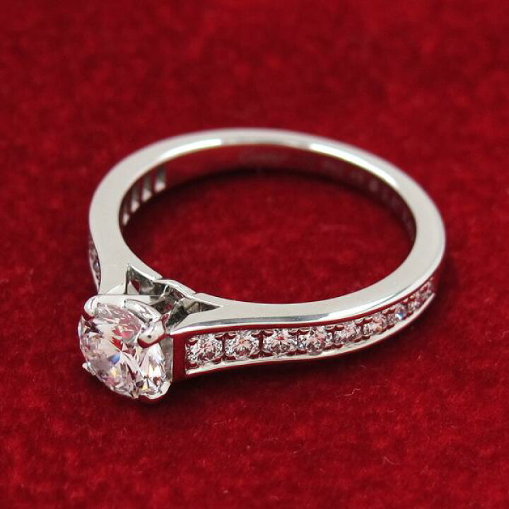 楽天市場】カルティエ ソリテール1895/パヴェダイヤ/D0.57ct#49(日本 