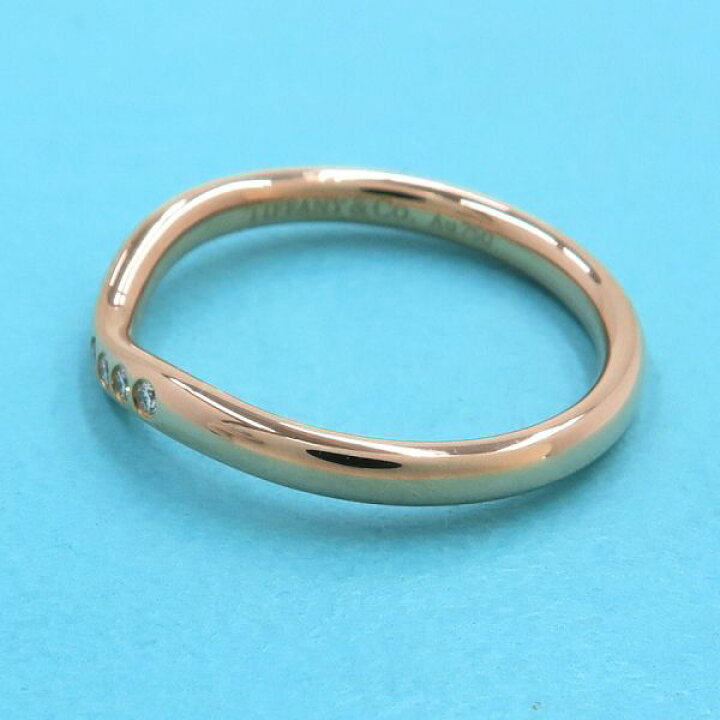 楽天市場】ティファニー カーブドバンドリング/ダイヤ9P#10 【無料  