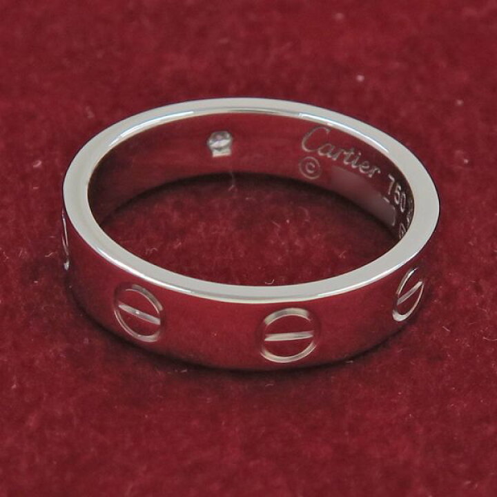 楽天市場】カルティエ ミニラブリング/1Pダイヤ#46(日本サイズ6号近辺  
