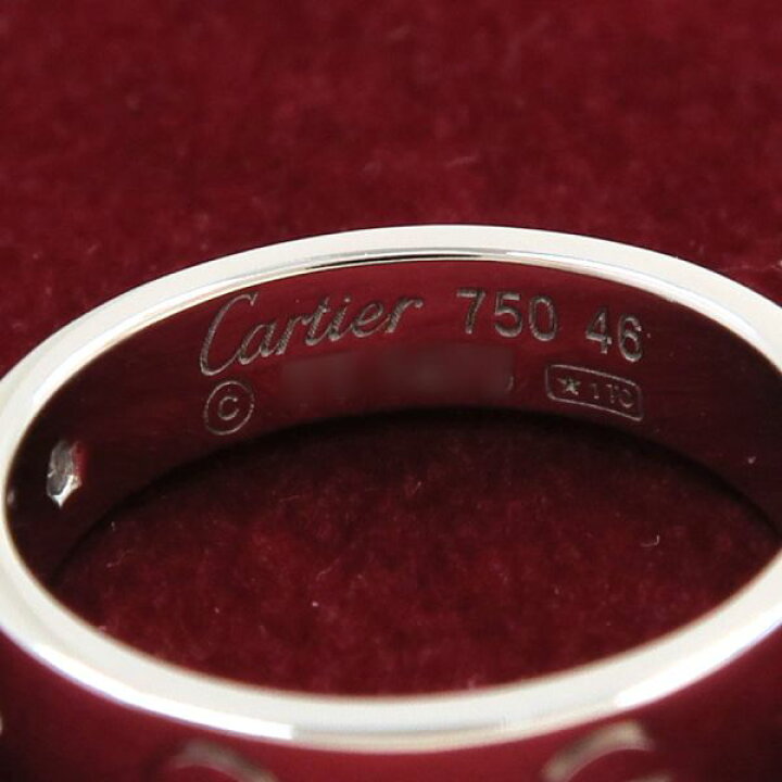 楽天市場】カルティエ ミニラブリング/1Pダイヤ#46(日本サイズ6号近辺  