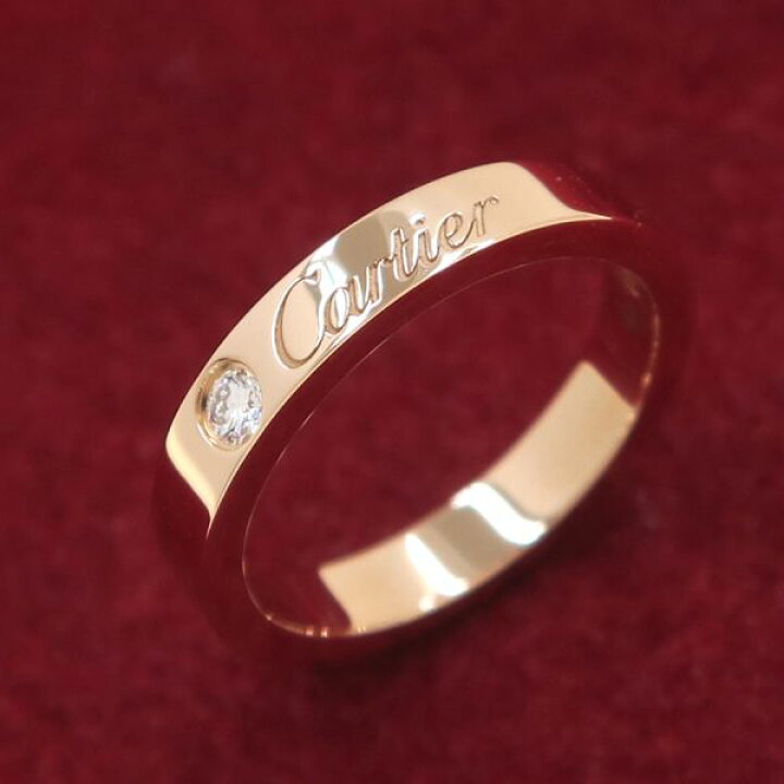 楽天市場】カルティエ Cドゥカルティエリング/1Pダイヤ#46(日本サイズ6  