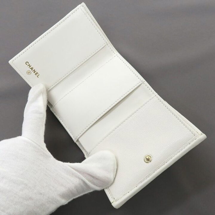 楽天市場】シャネル キャビア・マトラッセ・三つ折り財布 【Aランク  