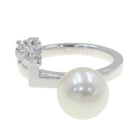 タサキ バランスノートパールリング/アコヤ/D0.40ct#10.5近辺 【無料ギフトラッピング】【Aランク】【中古】