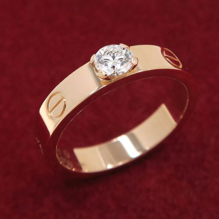 カルティエ ミニラブリング/1Pダイヤ#51(日本サイズ10.5号近辺) 【無料  