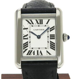 カルティエ タンクソロSM W:24×H:30mm WSTA0030 レディース 腕時計【Aランク】【中古】