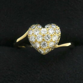 カルティエ パヴェハートダイヤリング#53(日本サイズ12.5号近辺) 【無料ギフトラッピング】【Aランク】【中古】