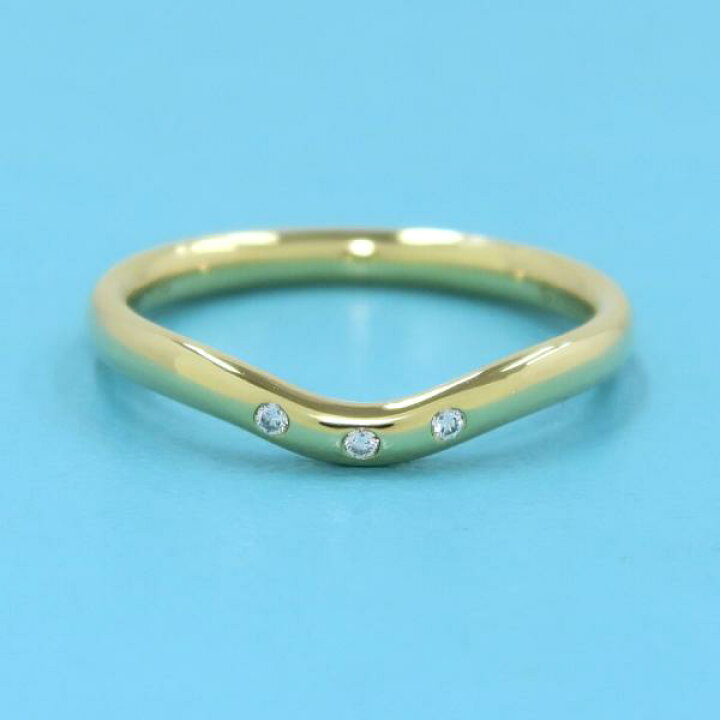 楽天市場】ティファニー カーブドバンドリング/ダイヤ3P#9 【無料  