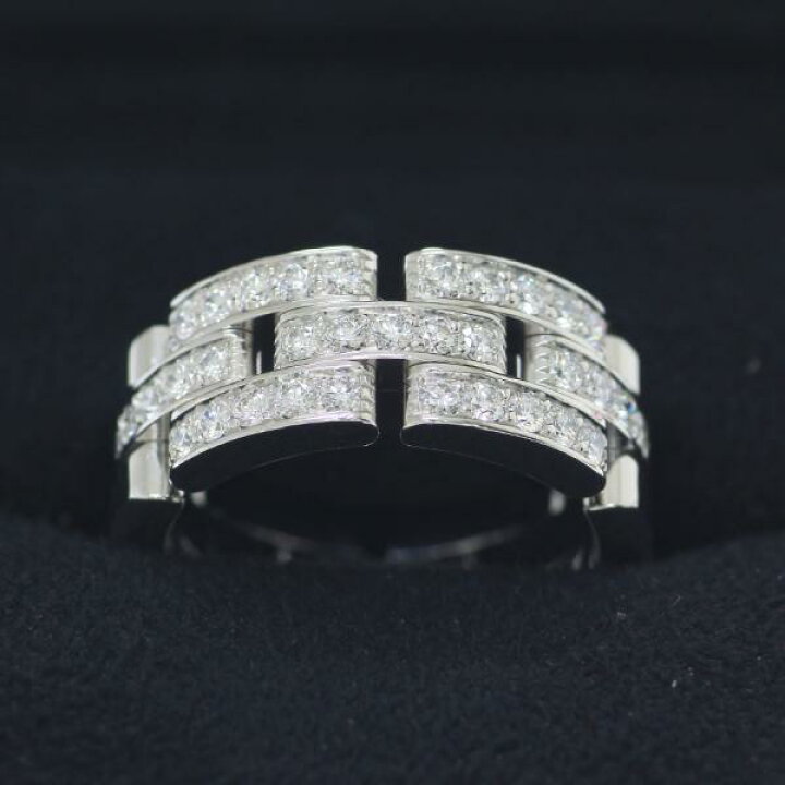 楽天市場】カルティエ マイヨンパンテールリング/3連/ハーフダイヤ#52  