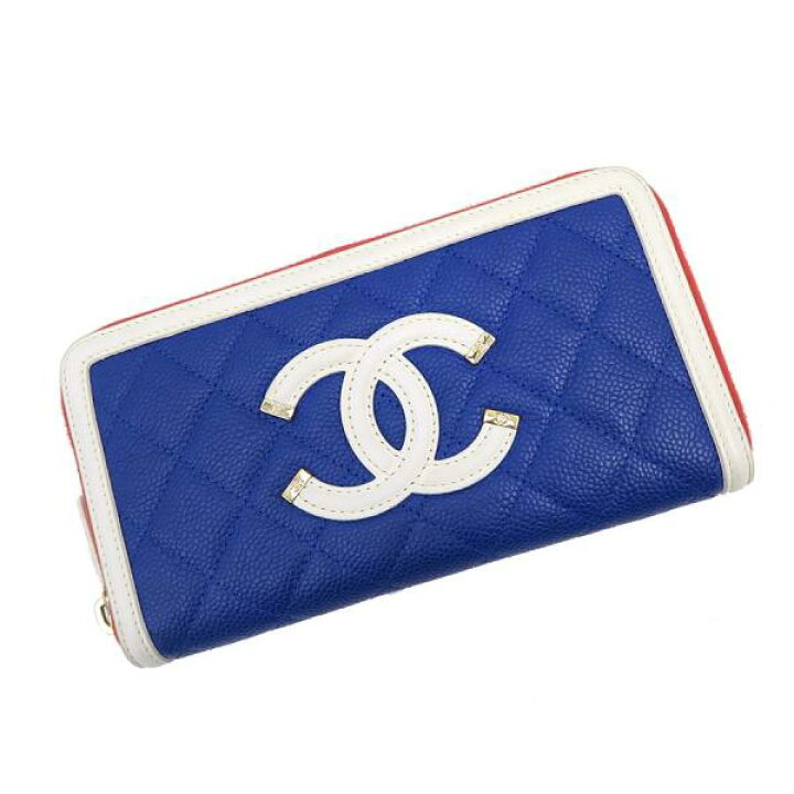 楽天市場】シャネル キャビア・マトラッセ・ラウンドファスナー長財布  