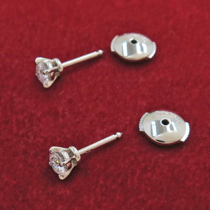Cartier カルティエ ソリテール ダイヤピアス プラチナ D0.25×2