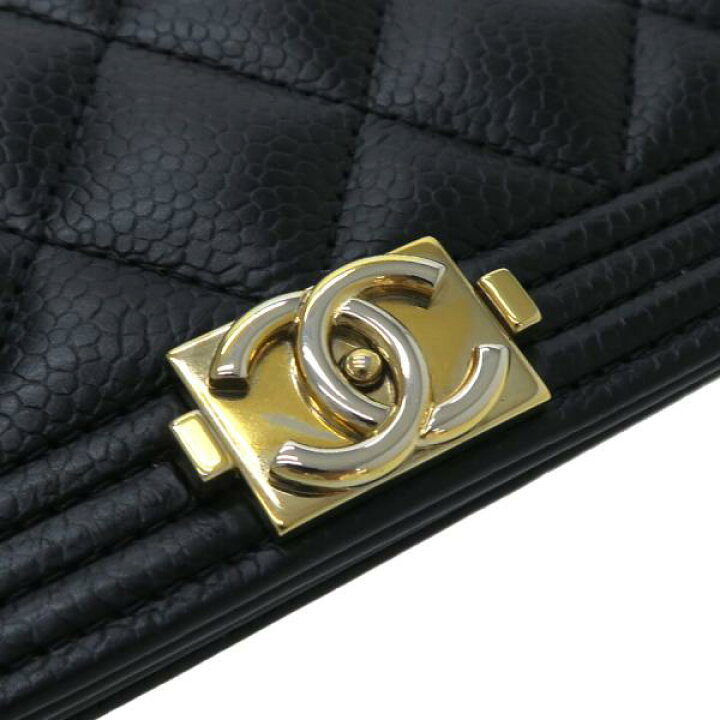 楽天市場】シャネル ボーイシャネル・キャビア・長財布 【Aランク  