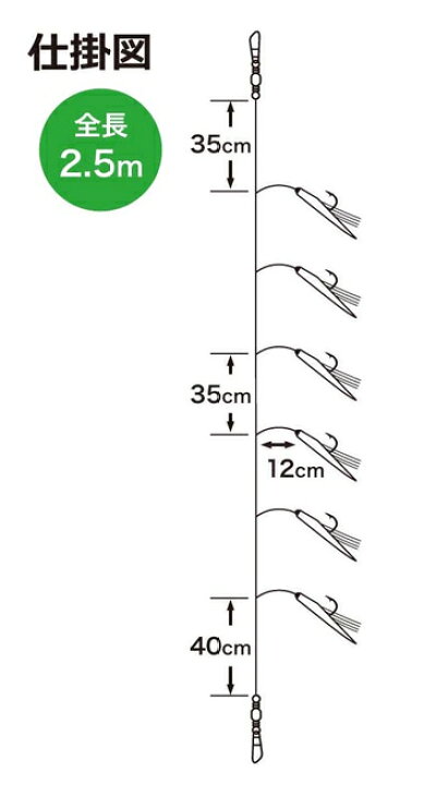 楽天市場 浜田商会 仕掛け カマス胴突サビキ 3枚セット Asa049 14号 釣具の三平