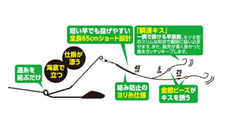 ハヤブサ 投げキスセット Ha312 オモリ10号 投げ釣り仕掛け 瞬速2本鈎 立つ天秤 New 立つ天秤