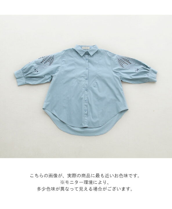楽天市場】トップス ブラウス 体型カバー【思わず振り向く刺繍ぽわん袖  