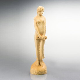 黄楊彫り ときめき - 葉偉混作、証明書付き