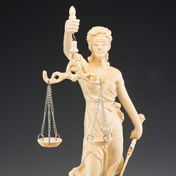 楽天市場】置物 オブジェ 木彫り 女神像 正義の女神 テミス像 葉偉混作