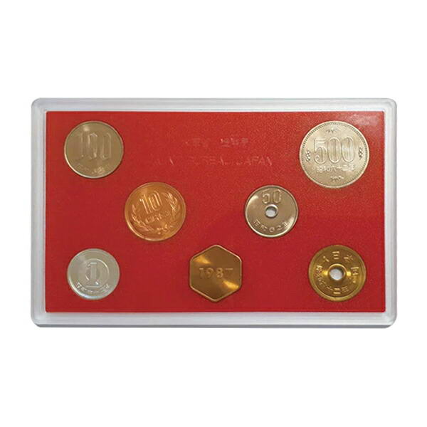 楽天市場】昭和62年版貨幣 1~500円 全種類(計6枚) ミント セット