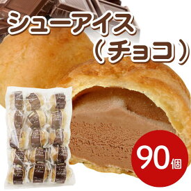 【法人様向け ケース販売】アンディコ シューアイス チョコ 90個洋菓子 シューアイス チョコレート 冷凍 シュークリーム 夏 シューパフ スイーツ デザート ラクトアイス パフェ カフェ おやつ デザート 個包装 業務用 家庭用 お買い得