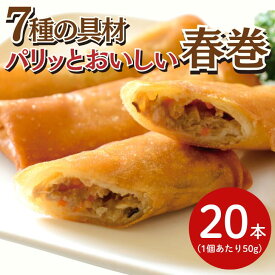 【楽天ランキング2位】サンホーム 7種の具材パリッとおいしい春巻 20本入 冷凍 惣菜 中華 点心 業務用 お弁当 揚げ物 お取り寄せ グルメ おつまみ あて 大容量 お買い得 春巻き はるまき ハルマキ お得 行楽