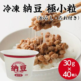 【業務用】 サンホーム 納豆 極小粒 30g×40個入冷凍 なっとう 小粒 冷凍 長期保存 朝食 和食 小粒納豆 大容量 ケース 販売 腸活 健康 発酵 食品 グルメ 業務用 個食 たれ からし セット