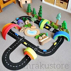 道路 おもちゃ パズル レール 24ピース 車 男の子 誕生日 クリスマスプレゼント 知育おもちゃ ゲーム 高速道路 汽車 知育玩具 モンテッソーリ 空間認識 教材 室内 行動力 ゲーム 積み木 幼児