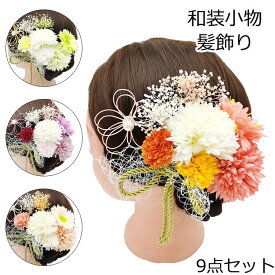振袖 髪飾り 9点セット 和装小物 成人式 袴 髪飾り 卒業式 ヘアーアクセサリー 七五三 髪留め 和風 浴衣 結婚式 二次会 つまみ細工 コーデやすい 大学生 中学生 子供 レディース 振袖 着物 卒業式 ヘアアクセサリー レッド グリーン パープル オレンジ