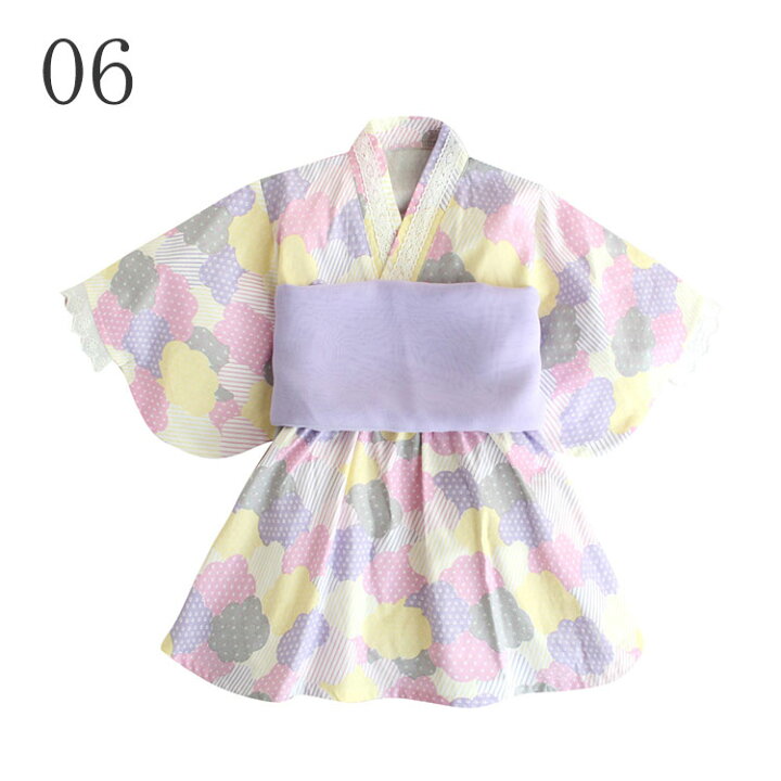 楽天市場】【部分即納】浴衣 子供 キッズ 女の子 ベビー 着物 甚平 