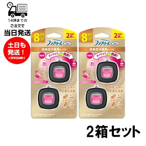 【2箱セット】ファブリーズ W消臭 車用 イージークリップ 消臭成分最高レベル 調整ダイヤル付き 2個入り フレッシュブーケ 車 消臭 防臭 シート 送風口用 イージークリップ 浸透膜 消臭成分
