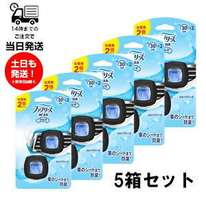 (5個セット)ファブリーズ W消臭 車用 イージークリップ スカイブリーズ 約30日間×2個入り 車 防臭 シート 送風口用 イージークリップ 浸透膜 消臭成分 ニオイ 臭い 消す