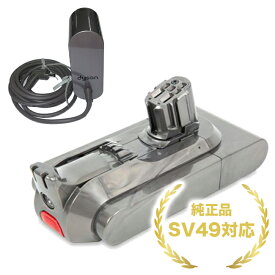 【純正品 バッテリー + ACアダプターセット】dyson ダイソン SV49 純正 バッテリー + 充電器 セット 正規品 SV20 SV30 SV46 対応 未使用品 交換用 掃除機 部品 クリーナー パーツ 充電アダプタ 971450-08