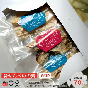 御歳暮 1000円ポッキリ 送料無料 油で30秒!揚げてうまい カレイの骨2種類のセット 骨せんべいの素(h)20g×2袋 骨せんべいの素(s)30g×1 北海道産 おつまみ スナック カルシウム補給 岩手 メーカー